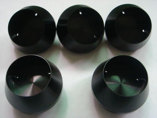 Precisão de alumínio partes AL6061-T6 giradas com preto anodizadas