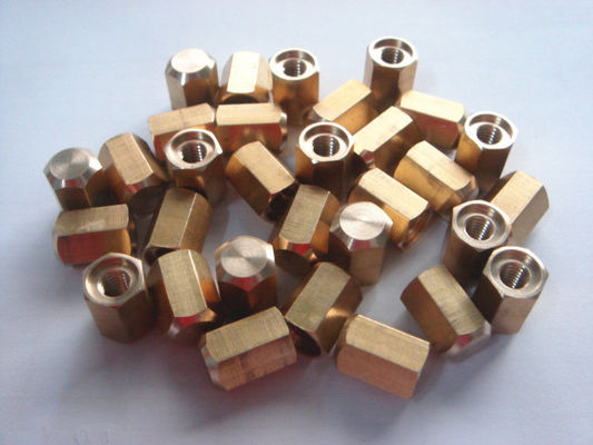 Precisão feita sob encomenda que faz à máquina, peças de giro do CNC do bronze da bucha sextavada do CNC do bronze