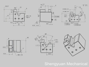 Gabarito de lustro fazendo à máquina personalizado da montagem do nivelamento D2 0,005 da precisão do CNC