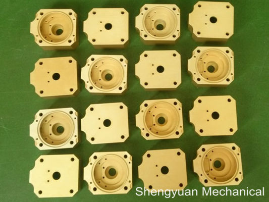 Alojamento amarelo dourado fazendo à máquina de Powdercoat do alumínio 5083 da precisão fria do CNC do converso