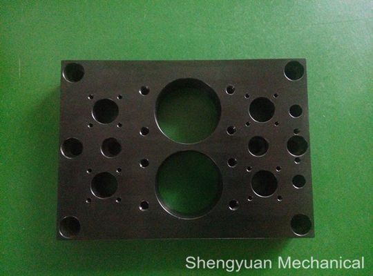 Folha superior fazendo à máquina da placa das peças da precisão preta do CNC da oxidação C.R.S