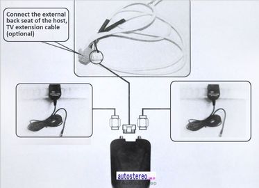Peças sobresselentes MPEG-4 DVB-T do receptor do afinador da tevê de Digitas do carro auto com a antena da tevê para o estéreo de S100 S150